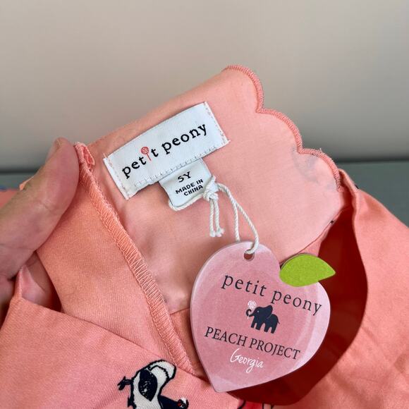 Petit Peony Peach Pink Chicken Scallop Sun Dress 5T NWT - Picture 6 of 9